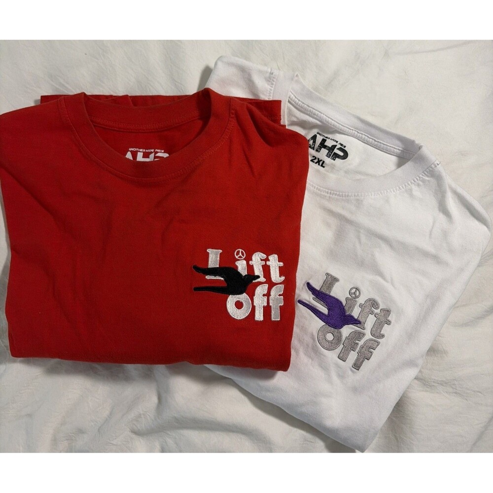 Bundle of 2 AHP Another Hype Piece Lift Off T-shirts 2XL Stitched Logo lakers